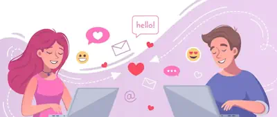 Modern dating background
