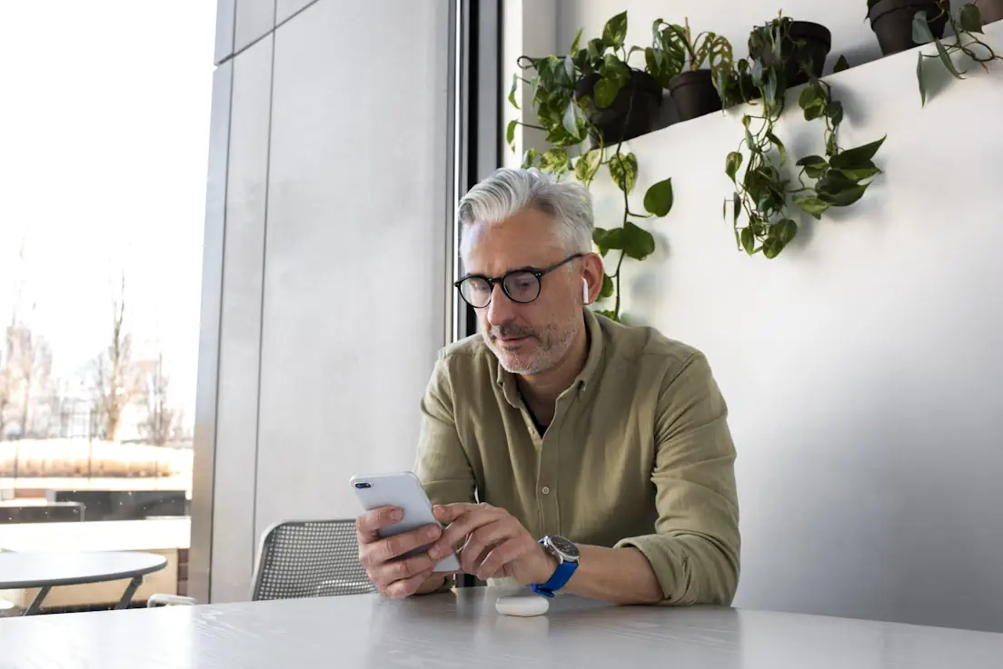 Man smiling after finding new love